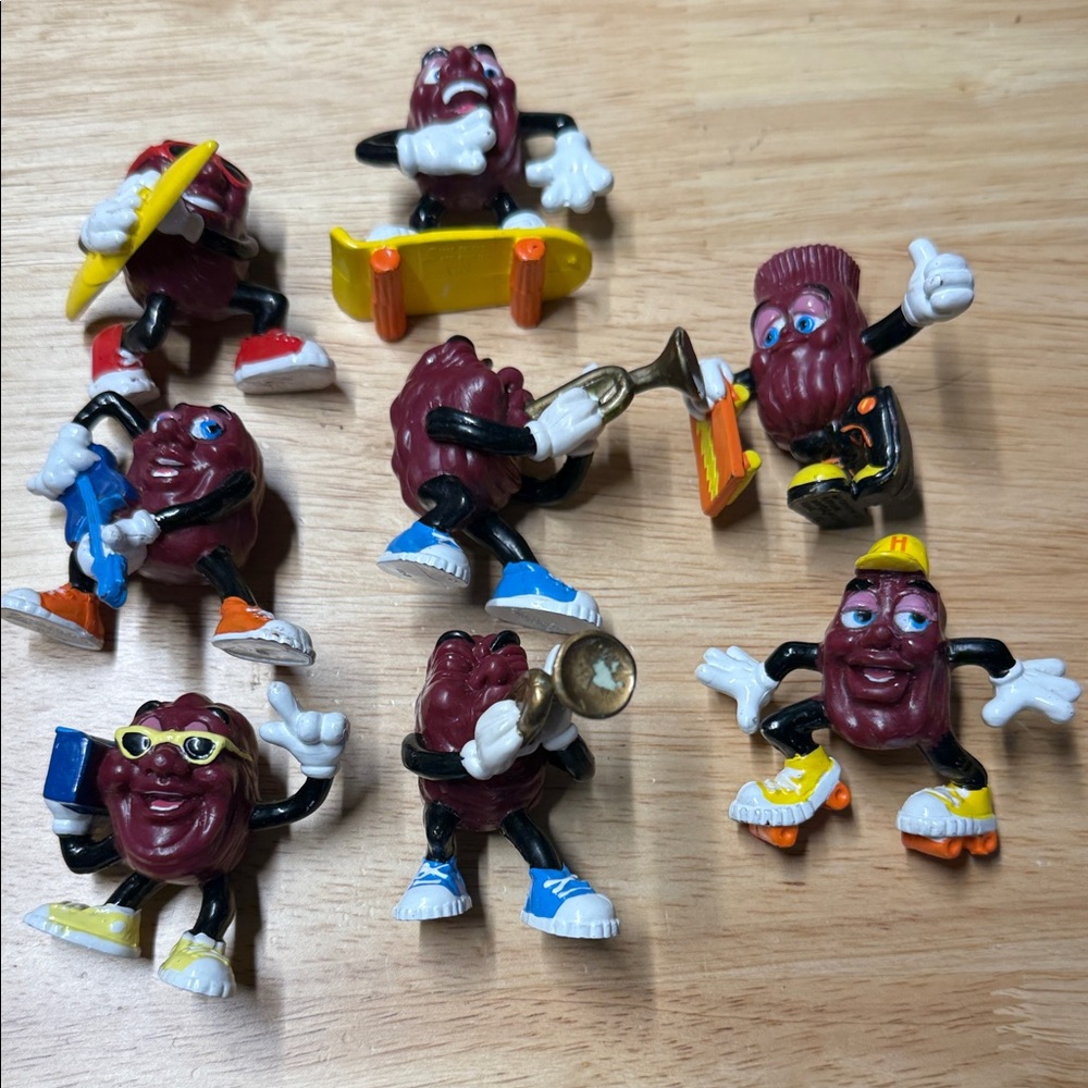 Vintage‎ California Raisins Applause1988 Lot of 8 Figurines